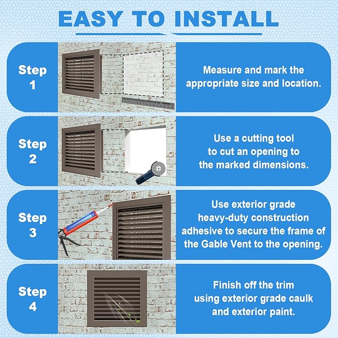 12" X 18" Gable Vent - Premium Aluminum, Sturdy & Stylish Shed Vents with Screen, Effectively Removing Humidity - Ideal for Houses, Attics, Doors, and Walls, Vent Opening: 10" x 16" (Brown)