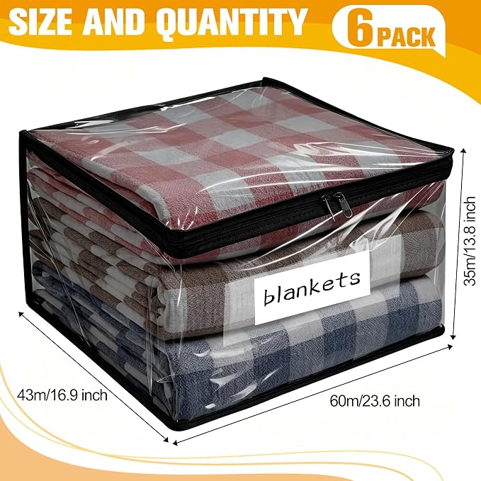 Plastic Storage Bags with Easy-Glide Zipper, Durable Clear Vinyl Zippered - Image 2