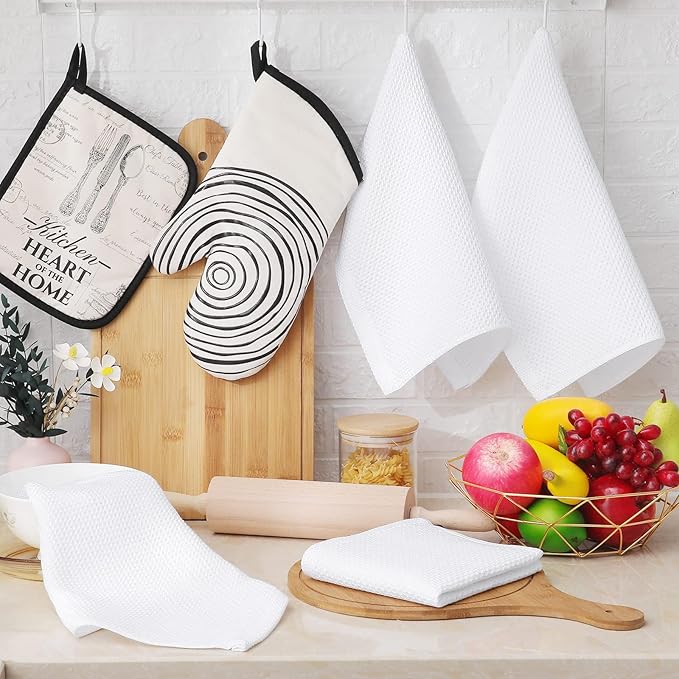 Homaxy 100% Cotton Waffle Weave Kitchen Dish Cloths 24-Pack, Ultra Soft - Image 6