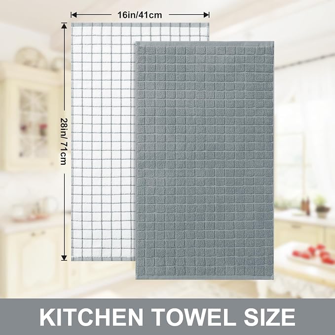 Homaxy Large Premium Cotton Kitchen Towels 16"x 28", 12 Pack - Image 5