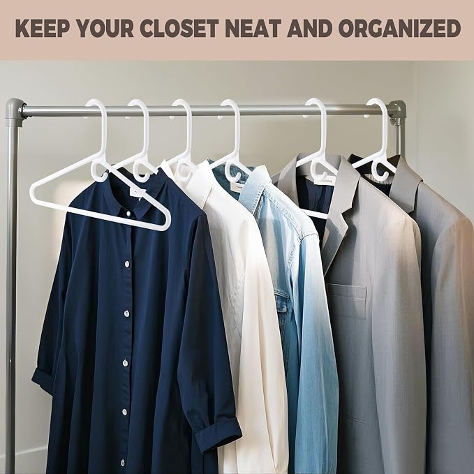 Quality White Plastic Hangers 90 Pack - Image 5