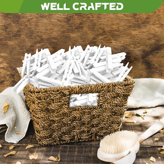 100 Pcs White Clothes pins - Image 6