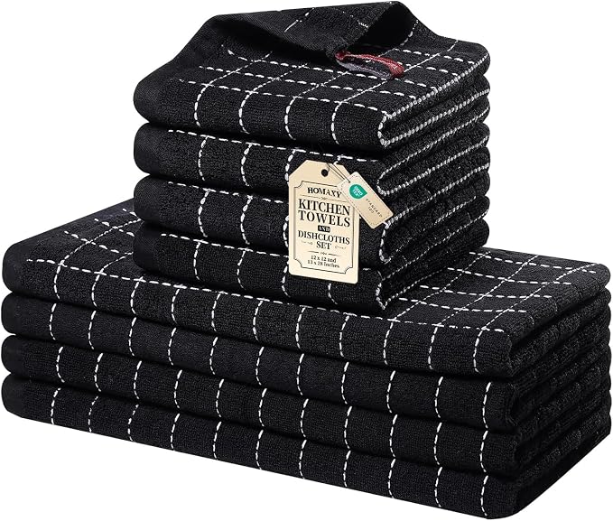 Homaxy Kitchen Towels and Dishcloths Set by Homaxy