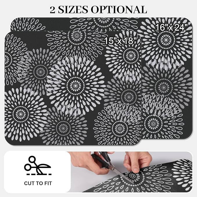 Dish Drying Mat Absorbent Kitchen Counter Mat Rubber Backing Draining Mat | - Image 2