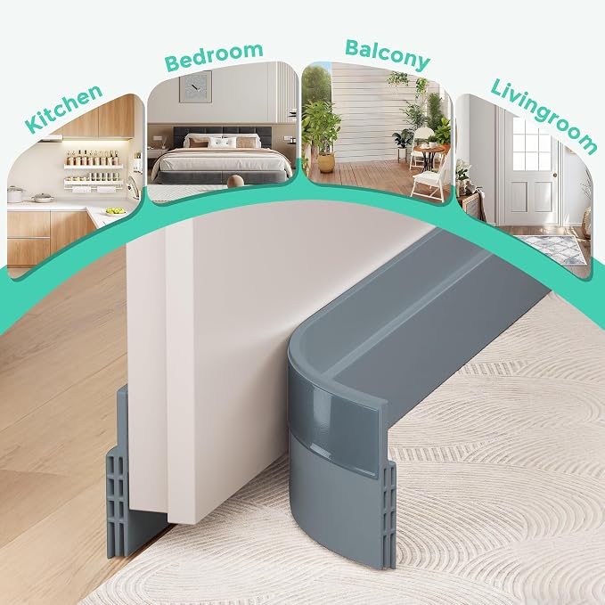 Hojoy Under Door Draft Stopper, Door Weather Stripping Door Seal, 2 Pack | - Image 6
