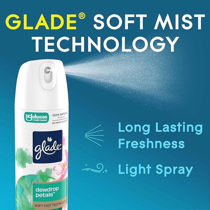 Glade Air Freshener Room Spray, Dewdrop Petals Scent, Odor Fighting to Deliver - Image 4