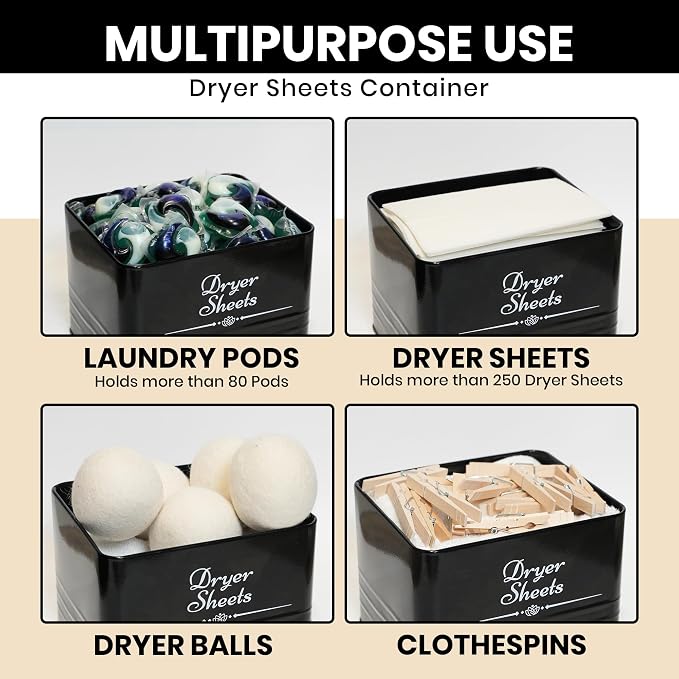 Farmhouse Metal Laundry Detergent Pod Container - Image 3