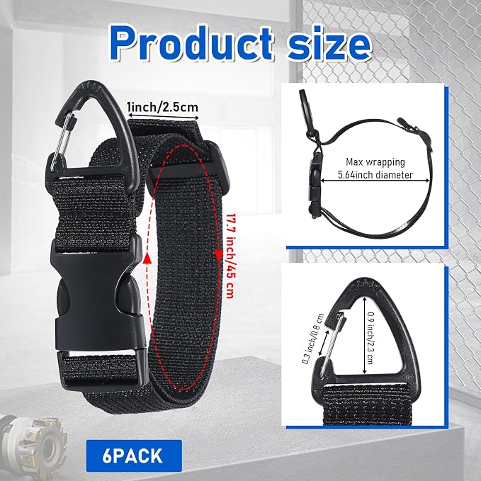 6 Pack 17 Inch Extension Cord Organizer, Adjustable Extension Cord Holder - Image 5
