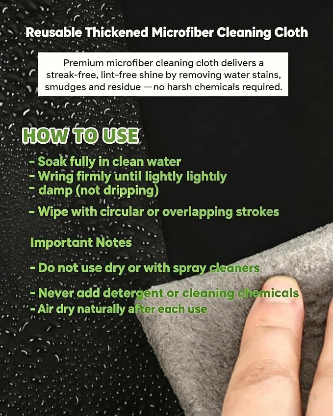Thickened Magic Cleaning Cloths 10 Pack, Streak-Free Microfiber Towels - Image 3
