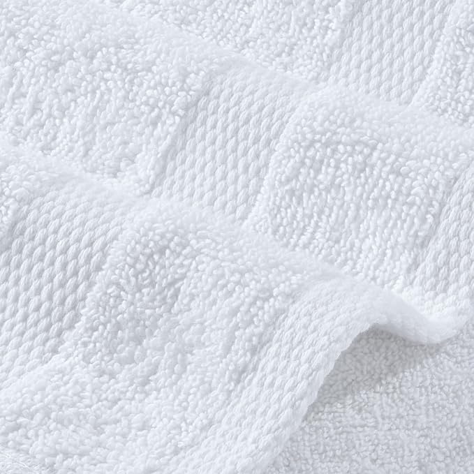 Wealuxe White Hand Towels for Bathroom Cotton Hand Towel Bulk for Gym, Kitchen - Image 8