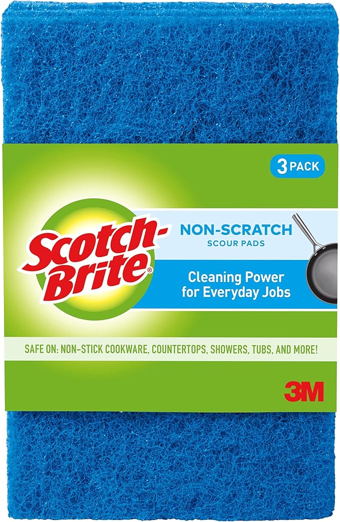 Scotch-Brite® Zero Scratch Scour Pad, 3 Scrubbing Pads, Non-Scratch Scouring - Image 4