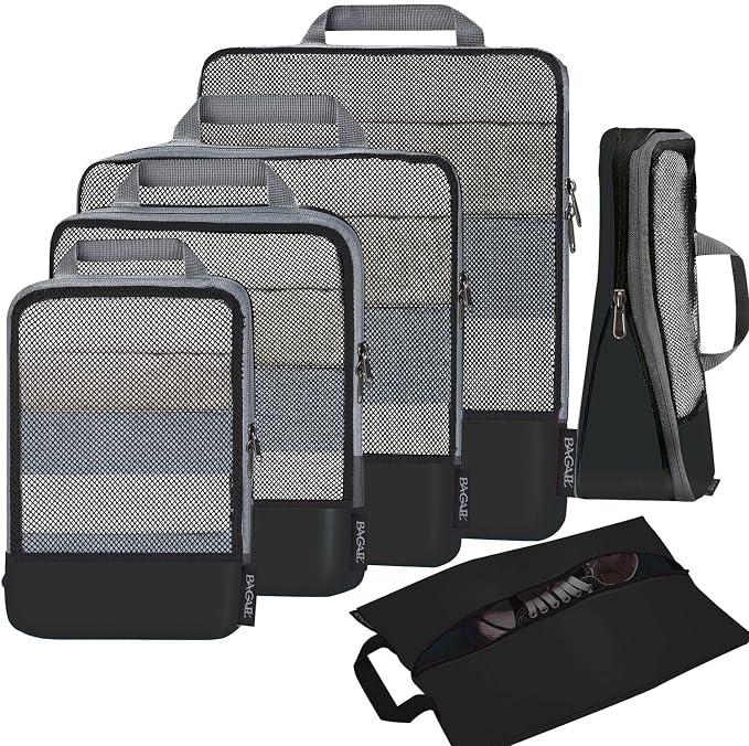 BAGAIL 4 Set/6 Set/8 Set Compression Packing Cubes Travel Accessories by BAGAIL