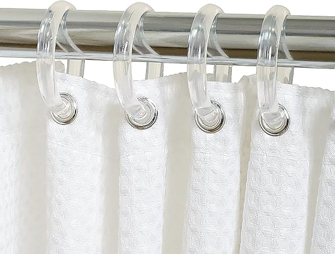 Kutesna 12 PCS Plastic Shower Curtain Rings, Resin Materials, Rust-Proof - Image 9
