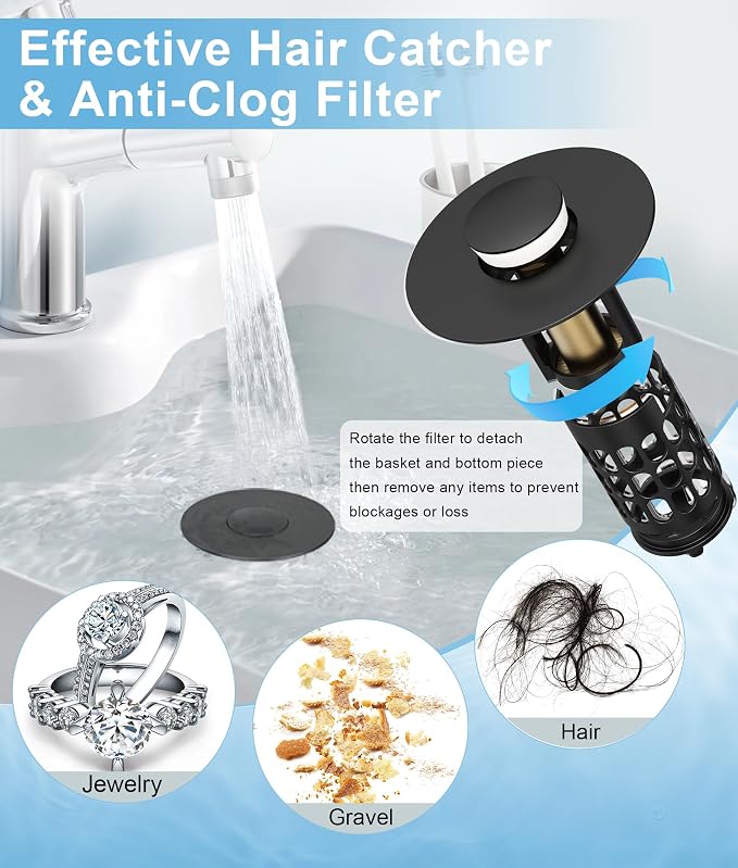 QYHNYJF Upgraded Bathroom Sink Stopper - Image 6