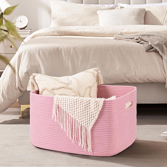 OIAHOMY 75L Large Blanket Basket Woven Storage Basket - Image 4