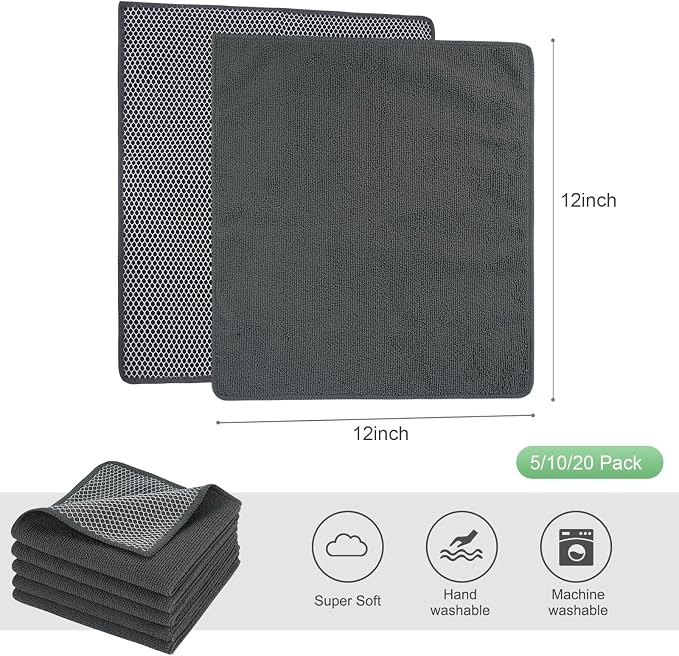 SINLAND Dish Cloth for Washing Dishes Kitchen Washcloth Cleaning Cloth - Image 2