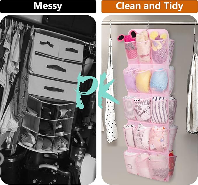 MISSLO 30 Large Pockets Dual Sided Hanging Shoe Organizer - Image 4