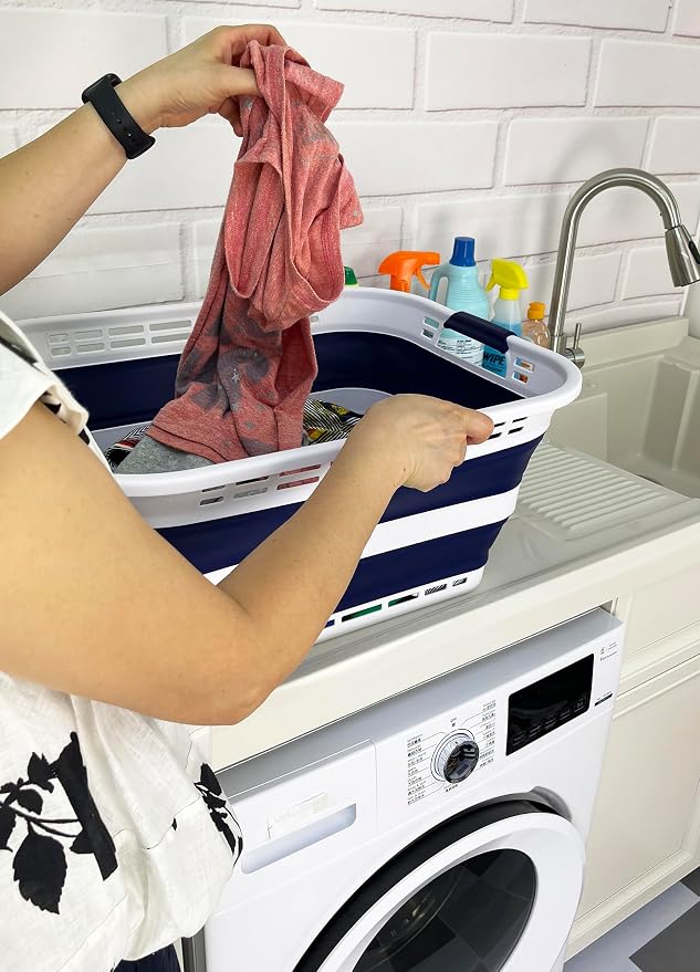 SAMMART 42L Collapsible Plastic Laundry Basket - Image 4