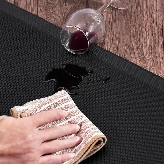 QSY Kitchen Anti Fatigue Floor Mats,Comfort Cushioned Standing Rugs,Waterproof，Non-Slip Memory Foam Kitchen Mats for Floor，39x20x0.75 Inch