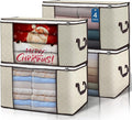 90L Large Storage Bags, 4 Pack Clothes Storage Bins Closet Organizers | by BuddingJoy-BuildaJoyfulLifeforYou