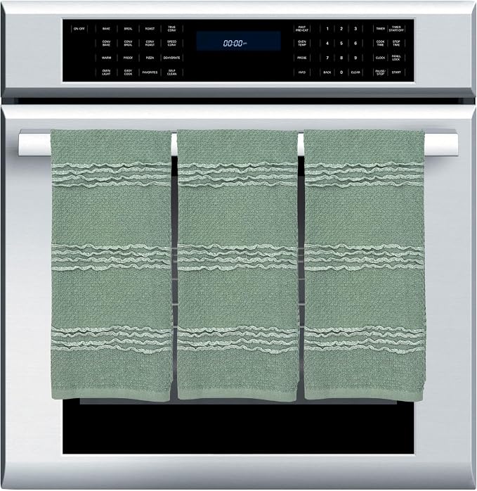 Sage Green Kitchen Hand Dish Towels, 100% Cotton - Image 4
