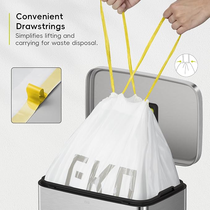 EKO 13 Gallon / 40-60 Liter, Extra-Strong Unscented Garbage Bags, Easy-Dispense - Image 6