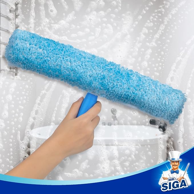 MR.SIGA Professional Window Squeegee & Microfiber Window Scrubber, 14 inch - Image 5