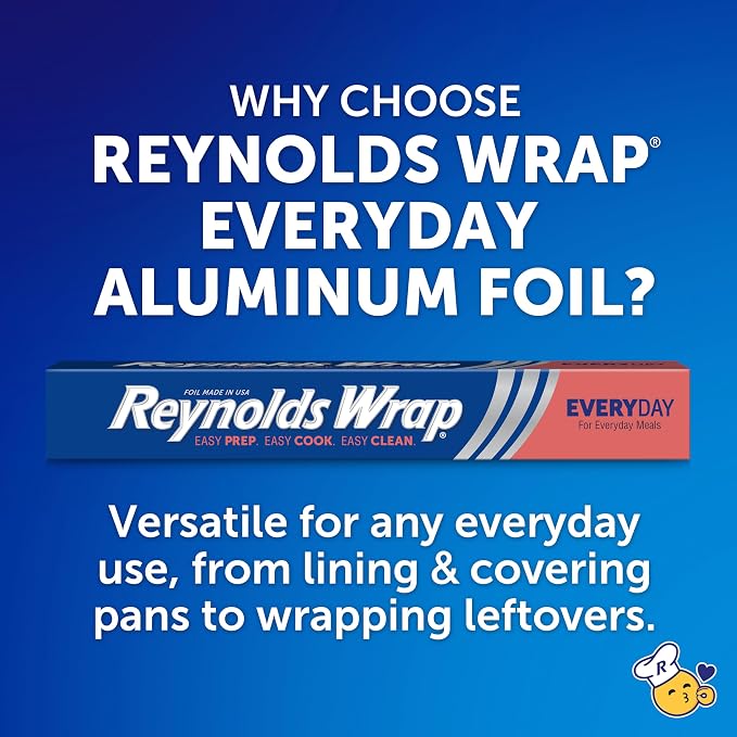 Reynolds Wrap Everyday Aluminum Foil Rolls, 12 Inch, 175sq ft rolls | 2-Roll - Image 8