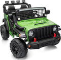2 Seater Ride on Car Toy, 24V 4WD Electric Car for Kids 4-8 with Remote Control, 4x200W Motors, Capacity 110 lb - Army Green