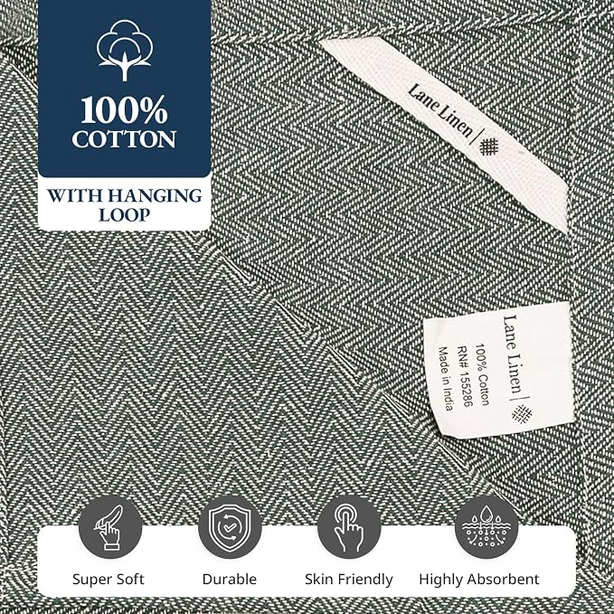 LANE LINEN 100% Cotton Dish Towels Absorbent Lint-Free 12 Pack - Image 8