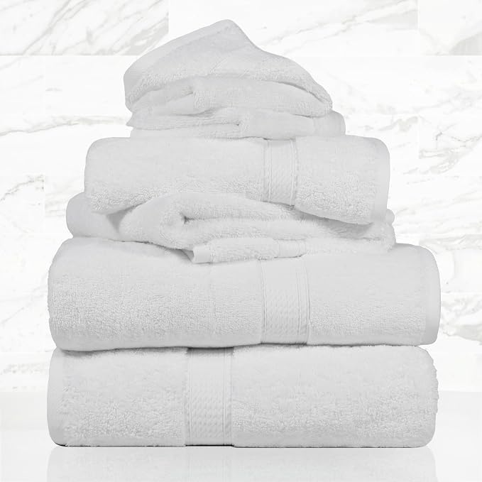 SUPERIOR Egyptian Cotton Ultra Plush & Absorbent, 6 Piece Set, Soft Luxury - Image 2