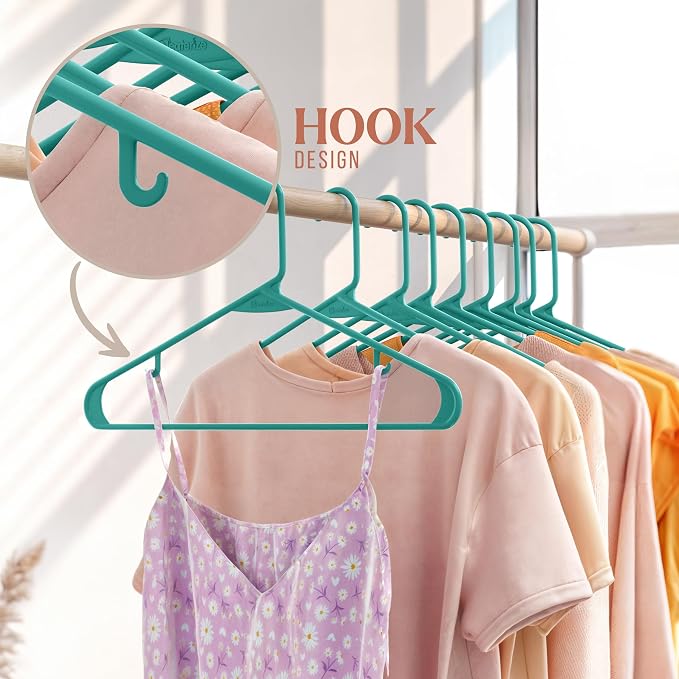 Plastic Hangers 20 Pack Aqua - Image 5