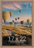 wallsthatspeak 17x22 Brown Barnwood Picture Frame for Puzzles Posters Photos or Artwork