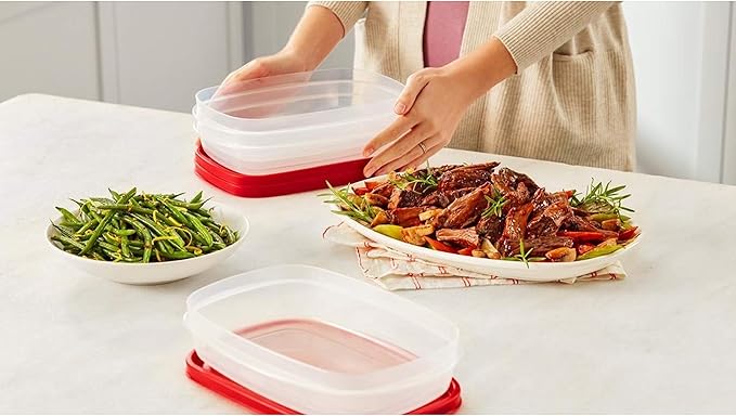 Rubbermaid EasyFindLids Meal Prep Containers 5.5 Cup Red - Image 5