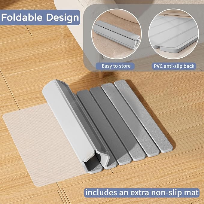 Foldable Stone Bath Mat, Diatomaceous Earth Stone Drying Mats - Image 5