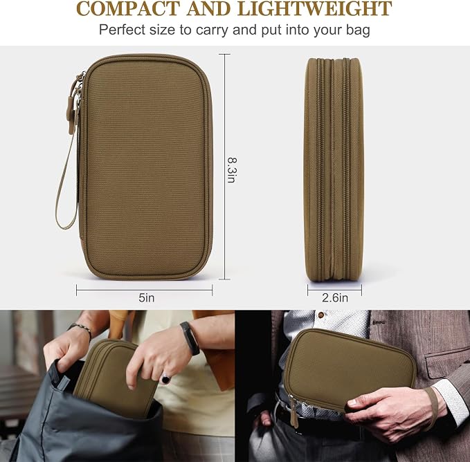 FYY Electronic Organizer, Travel Tech Pouch Bag, Waterproof, Double Layers - Image 2