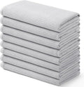Homaxy 100% Cotton Waffle Weave Kitchen Towels, 8 Pack, Light Grey by Homaxy