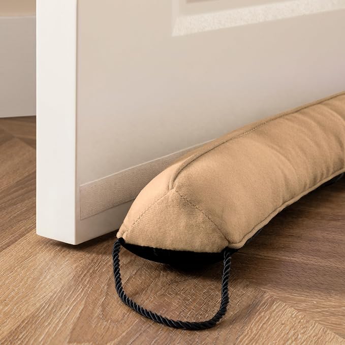 Sunolga Door Draft Stopper, Removable Washable Cover, Terracotta | Weighted Gap - Image 7