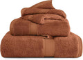 SUPERIOR Egyptian Cotton Ultra Plush & Absorbent, 3 Piece Set, Rust | Quick Dry by SUPERIOR
