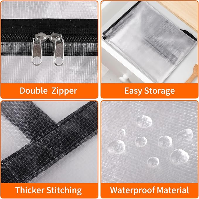 TasticTotes 4 Pack Clear Storage Bags - Image 3