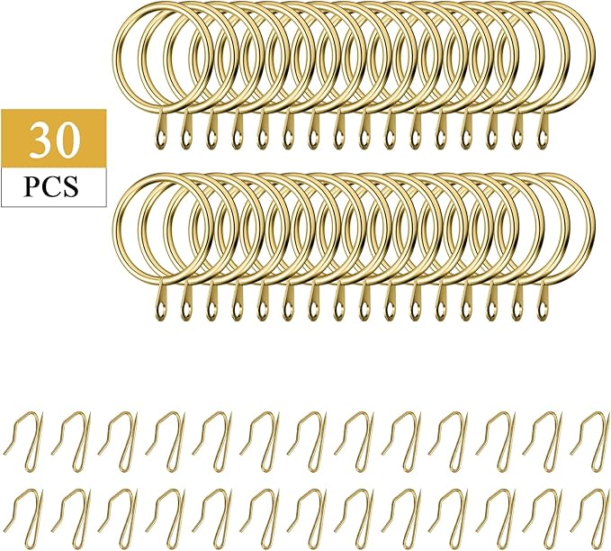 Hotop 30 Pcs Metal Curtain Rings - Image 2