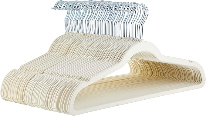 Amazon Basics Slim Velvet Non-Slip Space Saving Suit Clothes Hangers by AmazonBasics