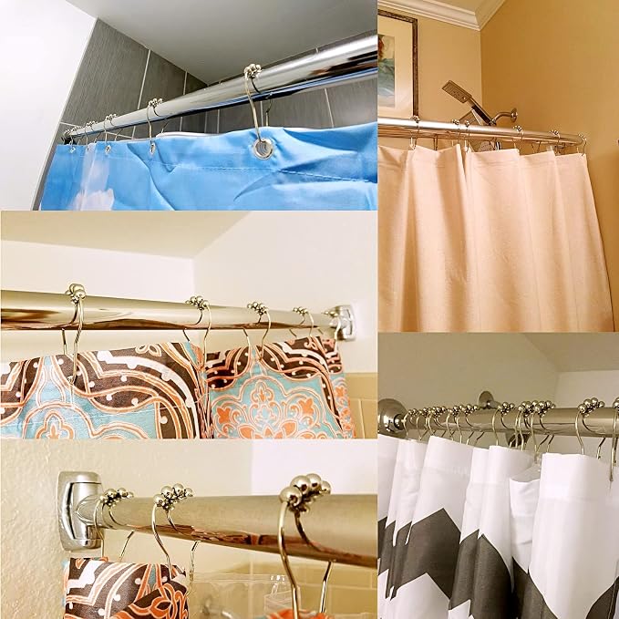 Uigos Shower Curtain Hooks Rings, Rust-Resistant - Image 6