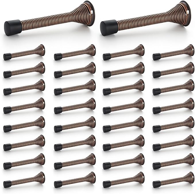 Ravinte Door Stoppers, 36 Pack Oil Rubbed Bronze Spring Door Stops | Stoppers by Ravinte