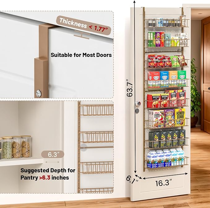 ElegantArray 8-Tier Pantry Door Organizer - Image 3