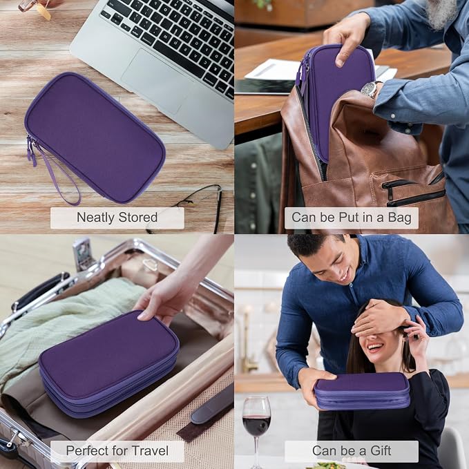 FYY Electronic Organizer, Travel Tech Pouch Bag, Waterproof, Double Layers - Image 7