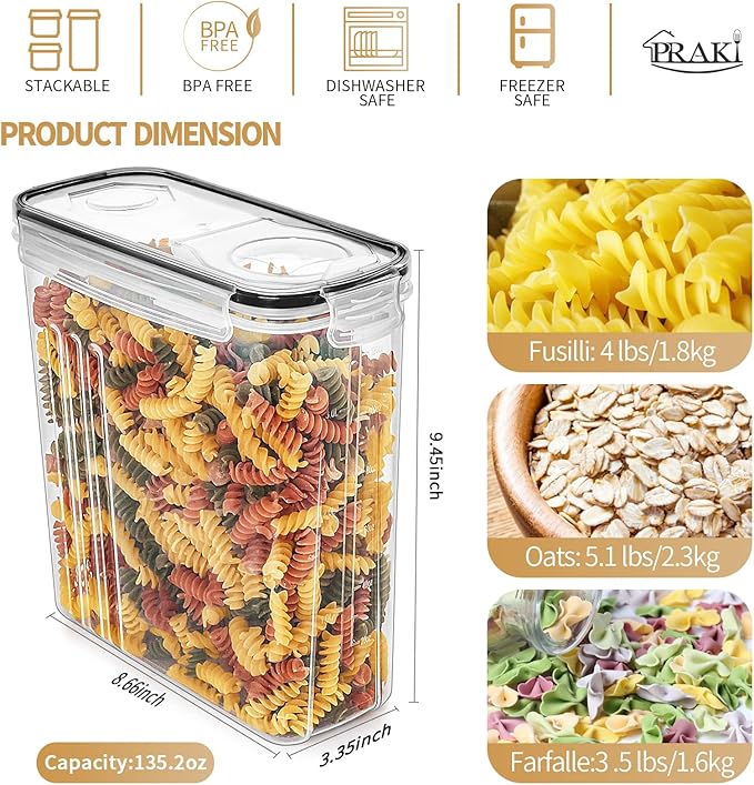 PRAKI Cereal Containers Storage Set - Image 2