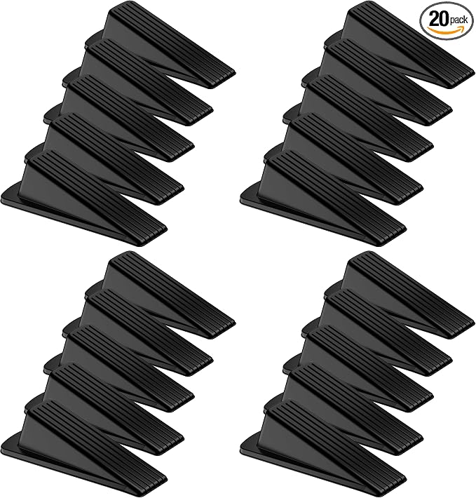 Crosize 20 Pack Door Stoppers for Bottom of Door, Premium Rubber Door Stops by Crosize