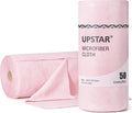 UPSTAR Microfiber Cleaning Cloth, Reusable Paper Towels Rolls, 50 Packs 12x12 by UPSTAR