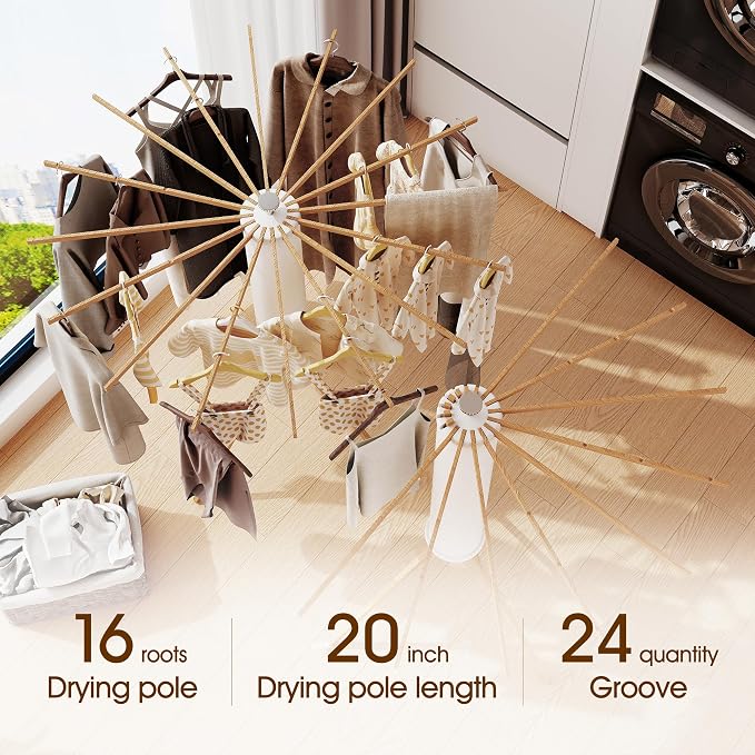 BOQORAD Clothes Drying Rack Foldable, Laundry Drying Rack, Drying Rack Clothing - Image 4